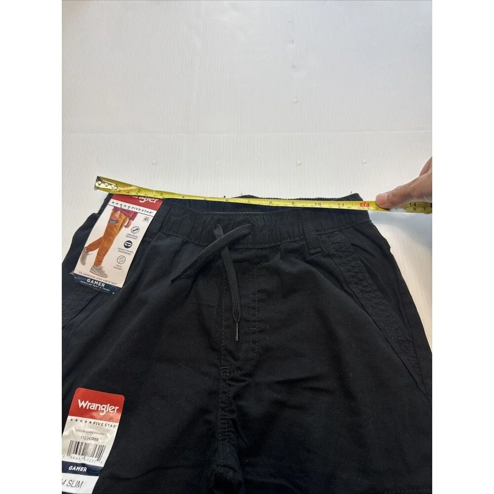 Wrangler Boys Five Star Gamer Cargo Jogger Pants Black NWT Size 14 Slim